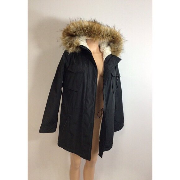 S13 Jackets & Blazers - S13 New York Coat Jacket Faux Fur Trim Womens Medium